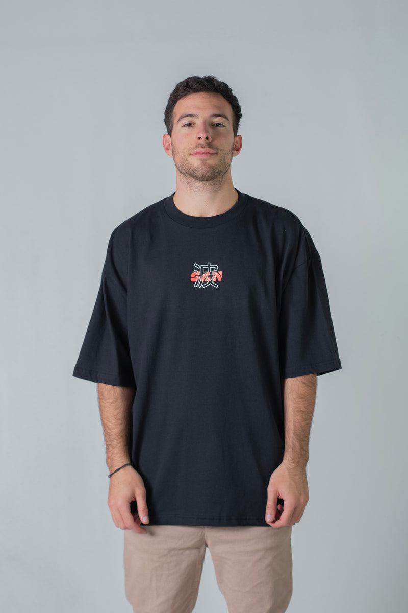 Remera Ocn H Original  Oversize Negro H4