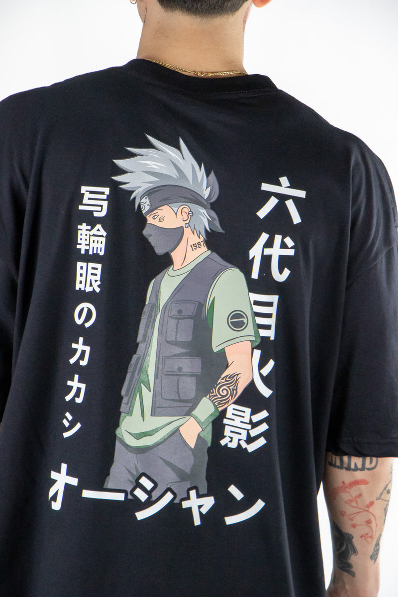 Remera Ocn H Tributo Negro Oversize 7010P