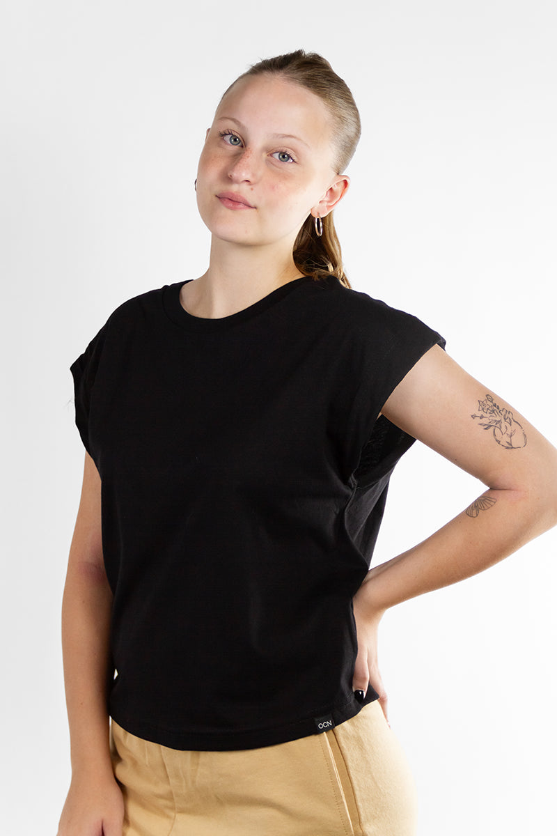 Remera Mujer Ocn M Wide Sleeve Negro