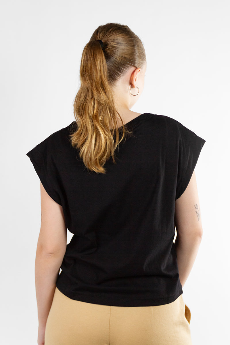 Remera Mujer Ocn M Wide Sleeve Negro