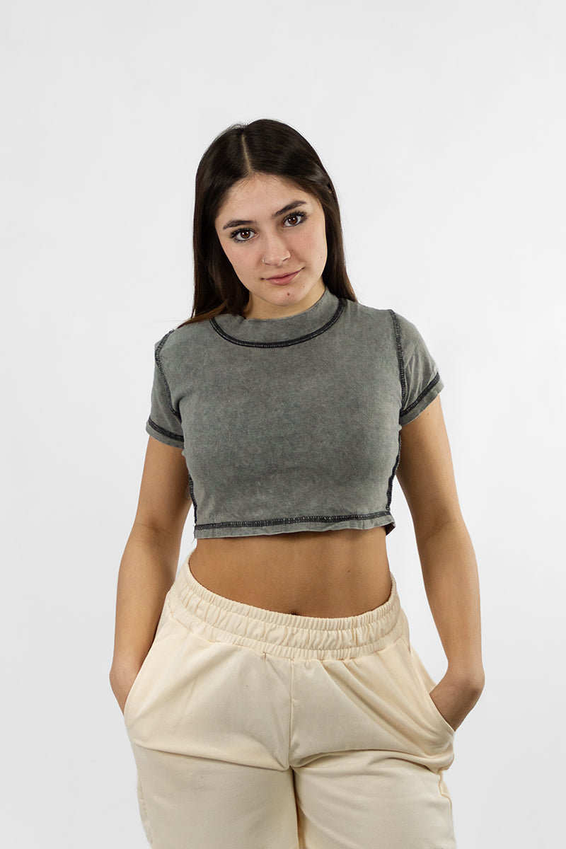 Remera Ocn Mujer Chaotic Gris