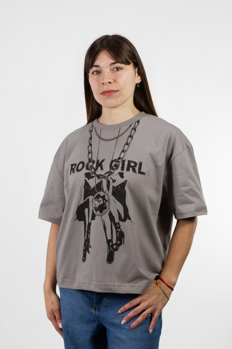 Remera Ocn M Rebel Gris Oversize 7F2V7