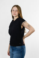 Remera Ocn M Wide Seleeve Negro Relax 701