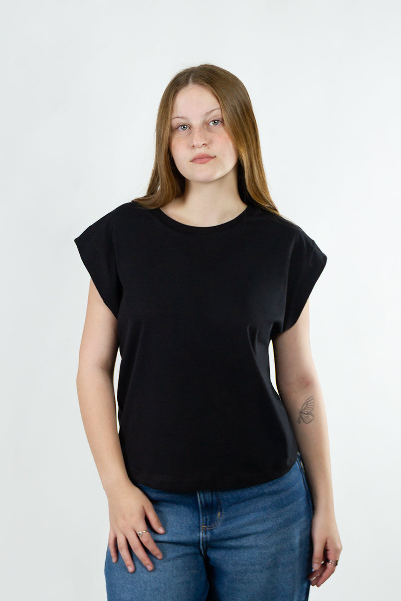 Remera Ocn M Wide Seleeve Negro Relax 701