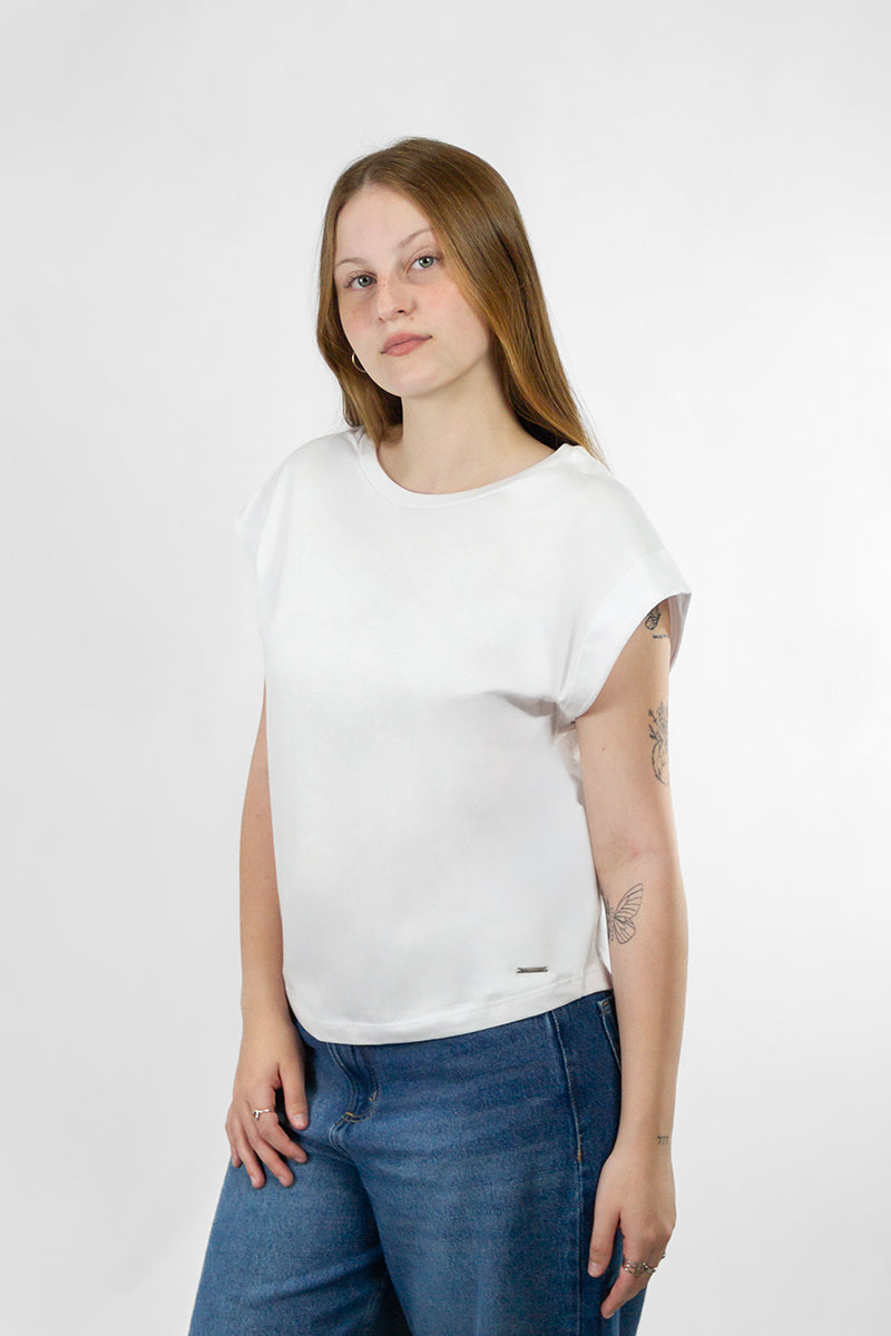 Remera Ocn M Wide Seleeve Blanco Relax 702