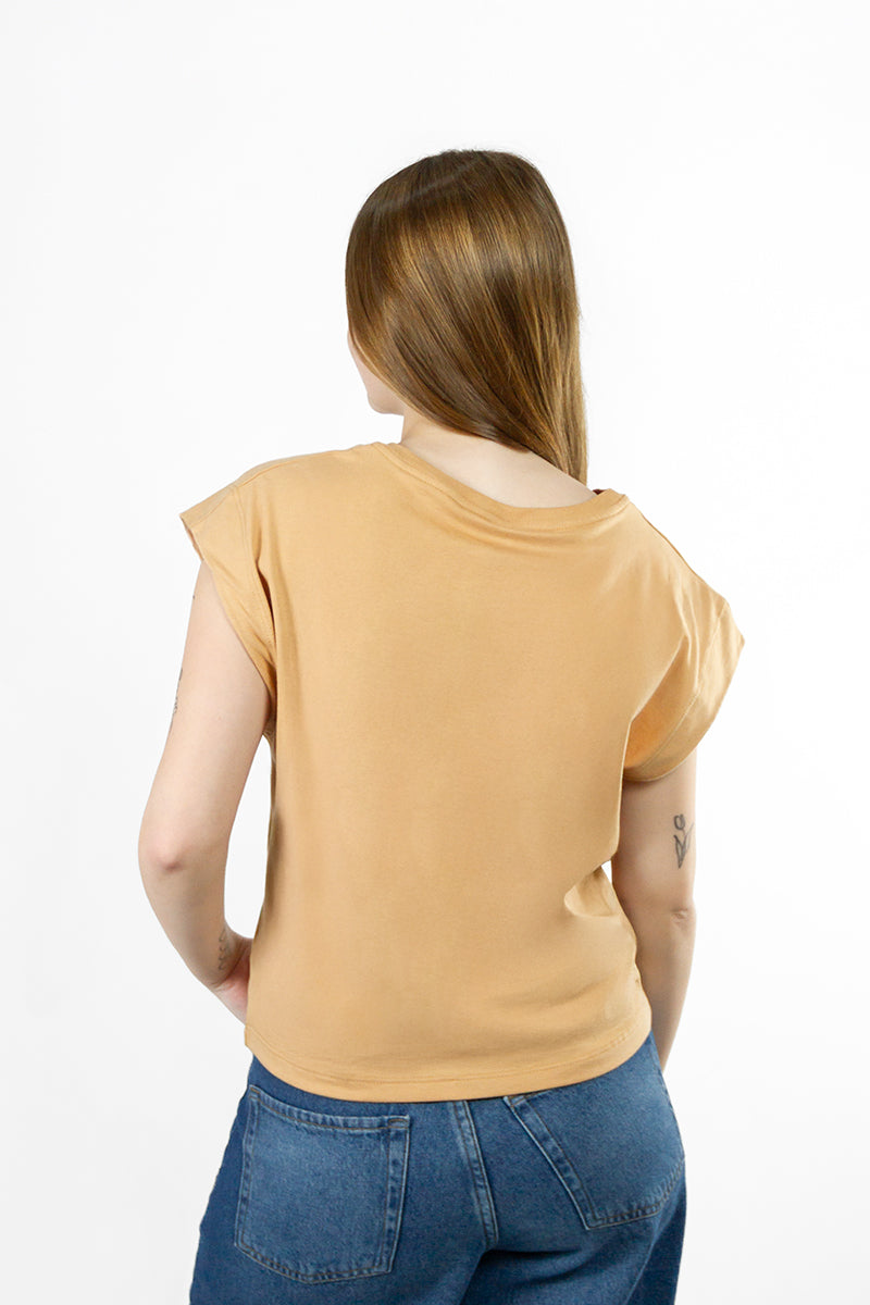Remera Ocn M Wide Seleeve Camel Relax 778