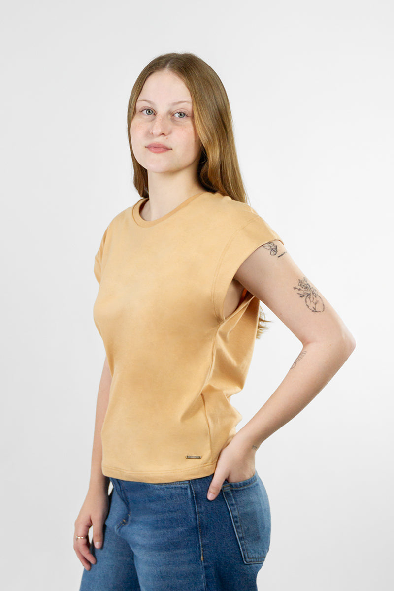 Remera Ocn M Wide Seleeve Camel Relax 778