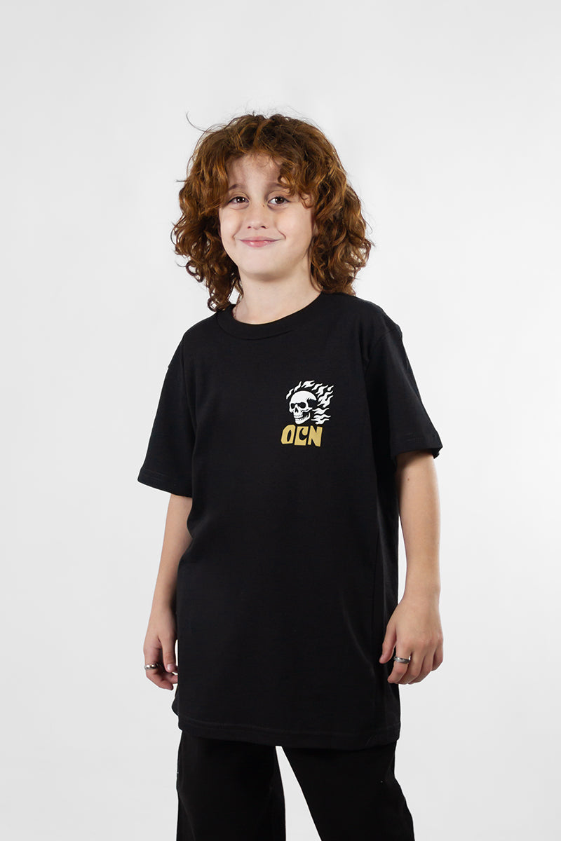 Remera Ocn Kids Original Negro 701R4