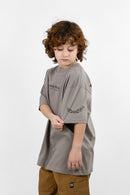 Remera Ocn Kids Gothic Print Ceniza 7F28G