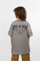 Remera Ocn Kids Gothic Print Ceniza 7F28G