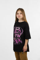 Remera Ocn Kids Over Tee Negro7017L