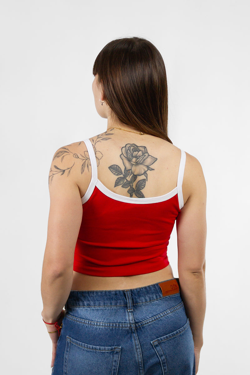 Musculosa Ocn M Terra Combinado Rojo/Blanco 7051G