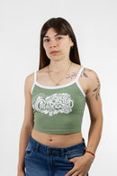 Musculosa Ocn M Terra Combinado Verde/Blanco