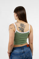 Musculosa Ocn M Terra Combinado Verde/Blanco