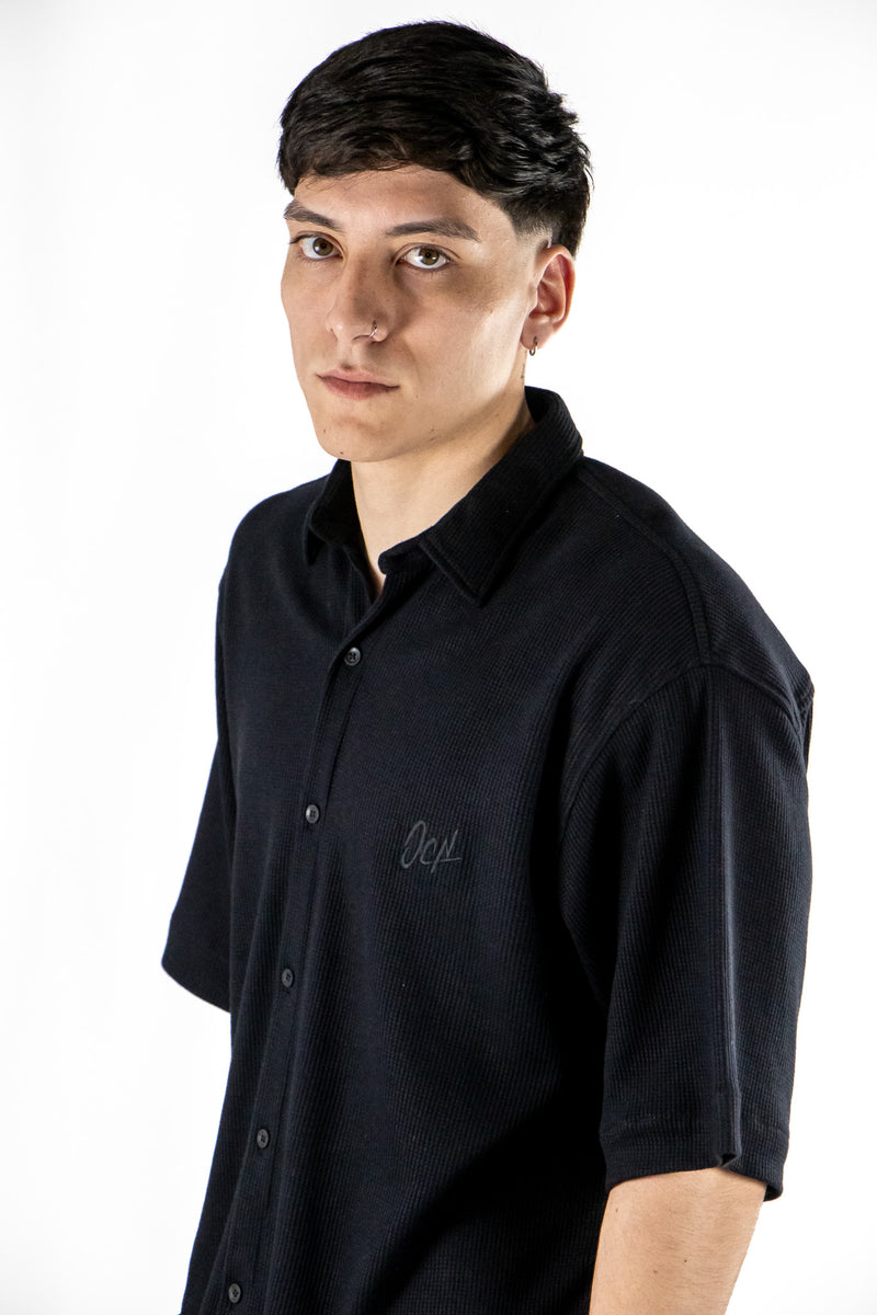 Camisa Ocn H Fisher Negro Oversize  7011D
