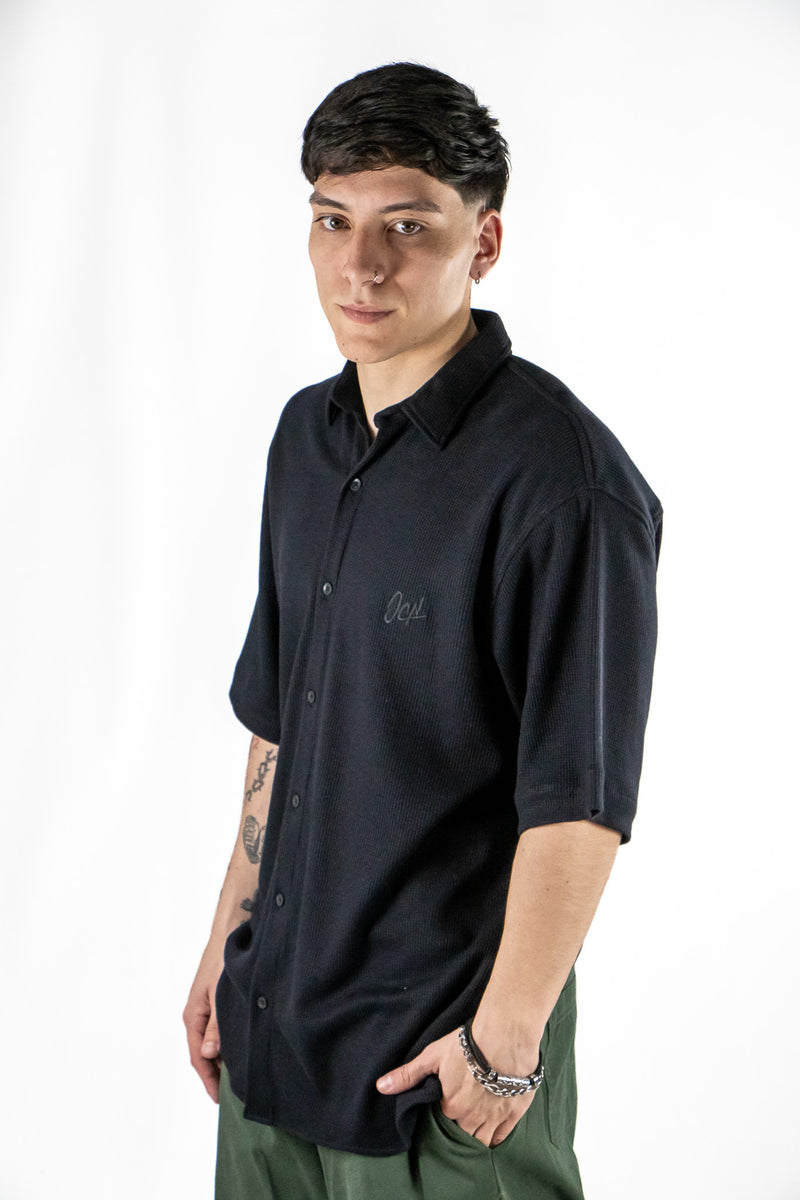 Camisa Ocn H Fisher Negro Oversize  7011D