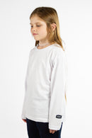 Remera Manga Larga Ocn Kids Basic Long Relax Blanco