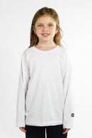 Remera Manga Larga Ocn Kids Basic Long Relax Blanco