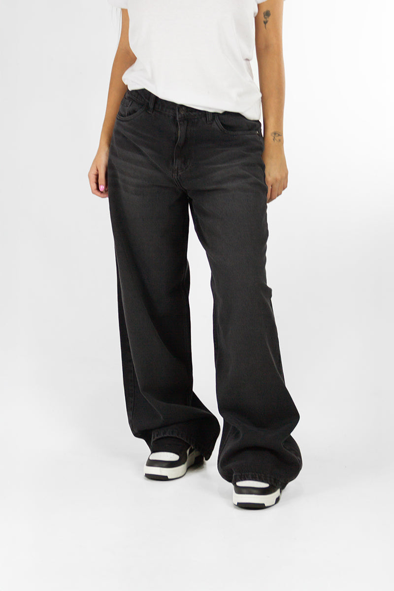 Jean Ocn M Wide Leg Black STR 601