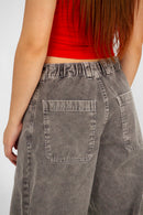 Pantalon Ocn Barrel Wash Gris