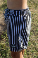 Short De Baño Ocn H Pinstripes Imp Negro