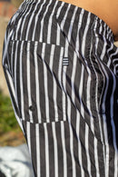 Short De Baño Ocn H Pinstripes Imp Negro