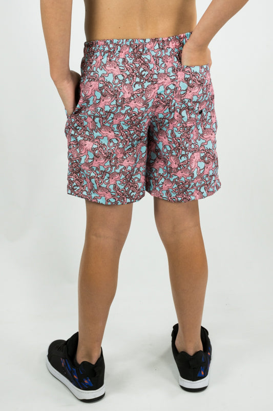 Short De Baño Ocn H Tdb Canarias 16 Pulpos Rosa