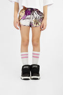 Short Ocn Kids Waves Flores Violetas