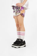 Short Ocn Kids Waves Flores Violetas