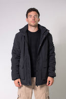 Campera Ocn H Covert Imp Negro