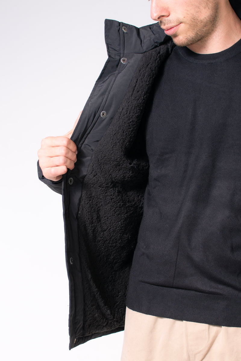 Campera Ocn H Covert Imp Negro