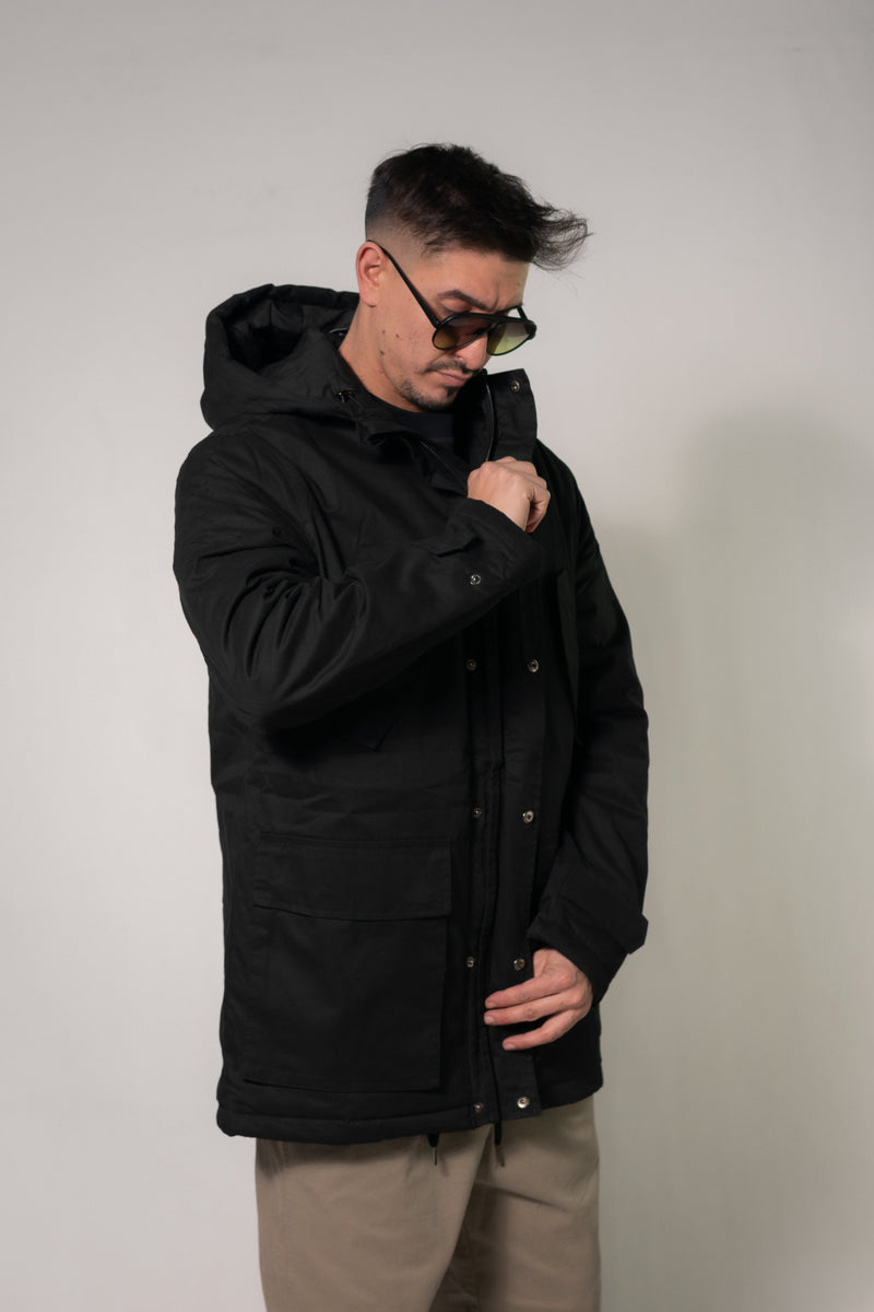 Campera Ocn H Solid Negro