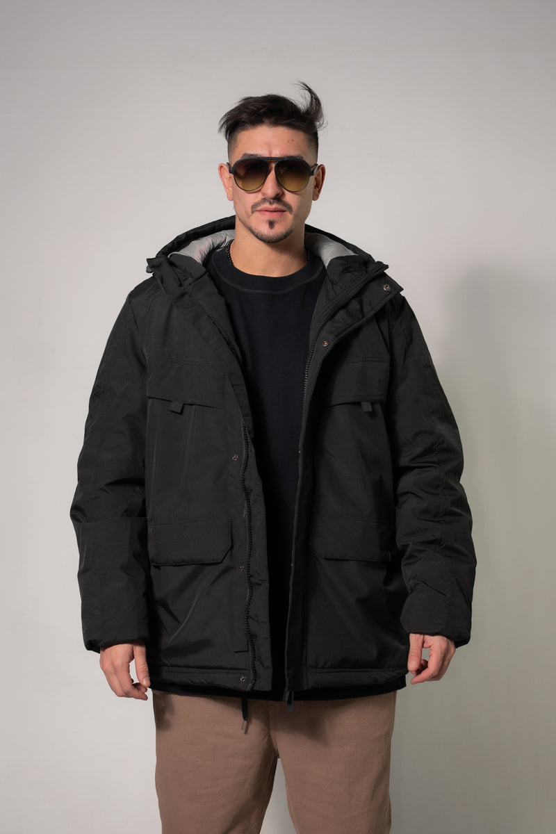 Campera Ocn H Solid Negro