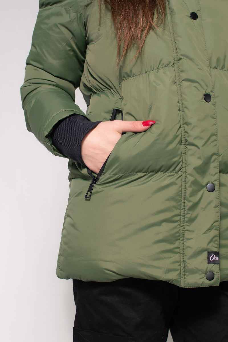 Campera Ocn Mujer Coat Imp verde