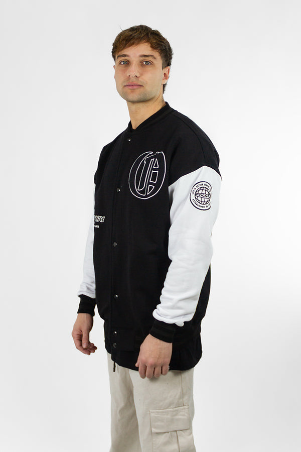 Campera Ocn Hombre Varsity Negro 87 658K2