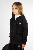 Campera Ocn Kids College Negro Parche Logo Redondo