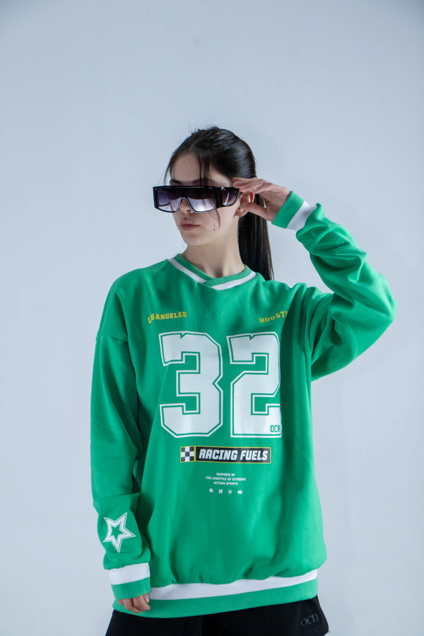 Buzo Ocn Unisex Oversize Racing Verde Q3