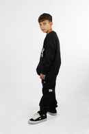 Buzo Ocn Kids Oversize Varsity  Negro V2