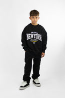 Buzo Ocn Kids Oversize Varsity  Negro V2
