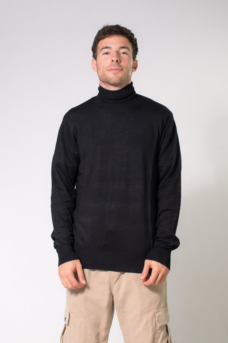 Sweater Ocn H Liso Syntetic Negro