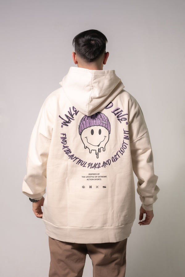Buzo Ocn H Canguro Original Oversize Crudo O5