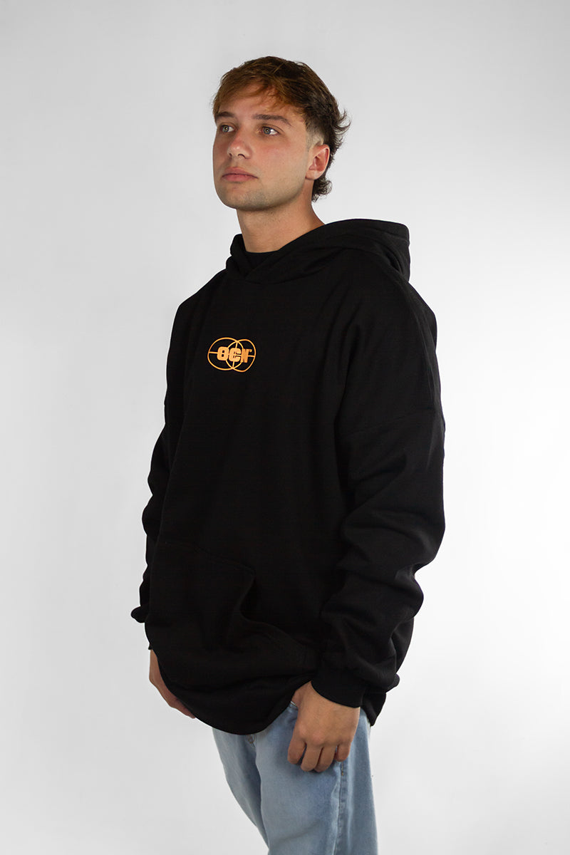 Buzo Ocn Hombre Canguro Original Oversize Negro