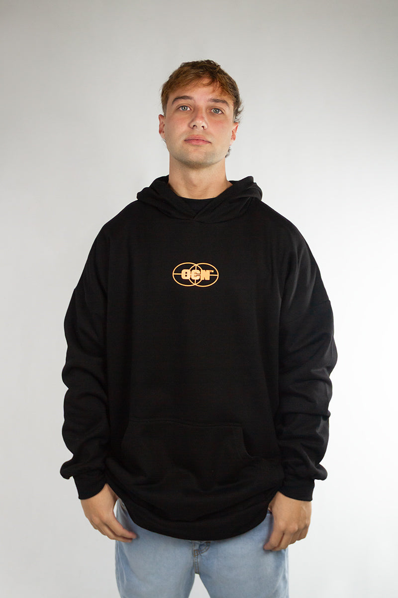 Buzo Ocn Hombre Canguro Original Oversize Negro