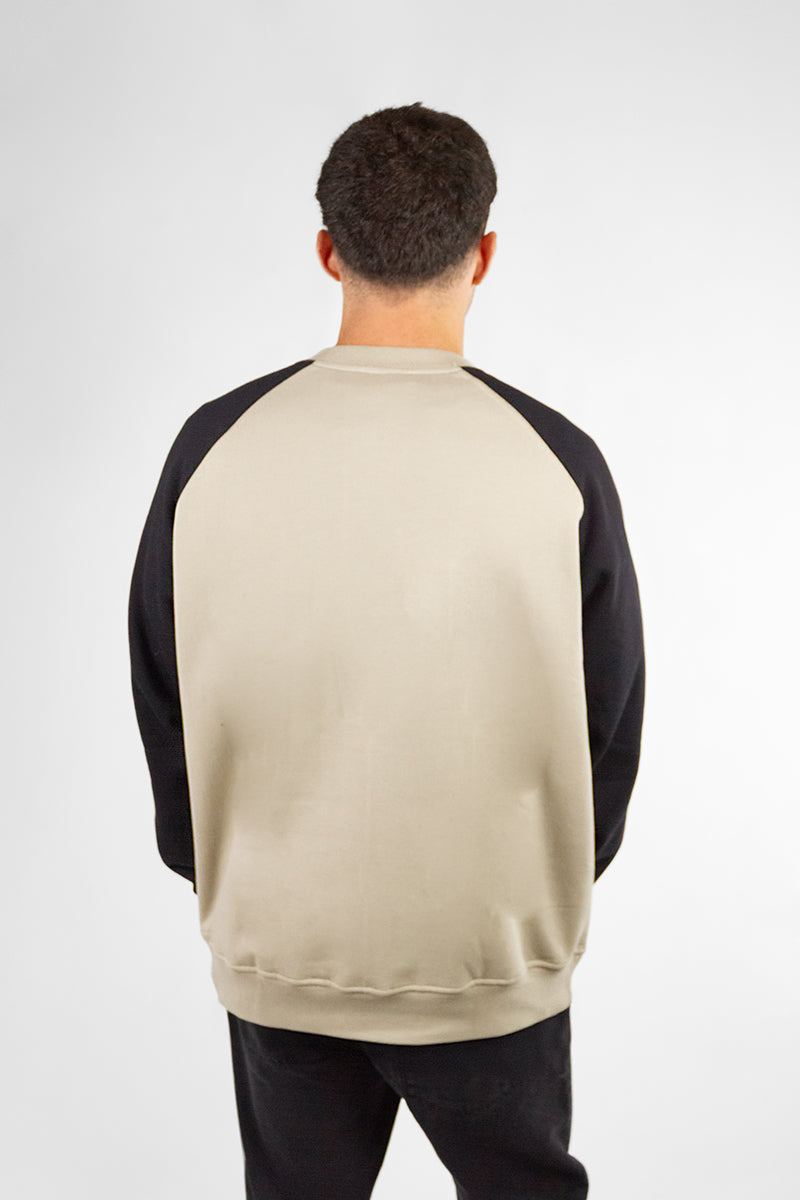 Buzo Ocn Hombre Ranglan Comb Marrón Y negro 625K4