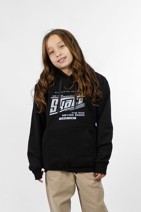 Buzo Ocn Kids Canguro Original Negro 601O3