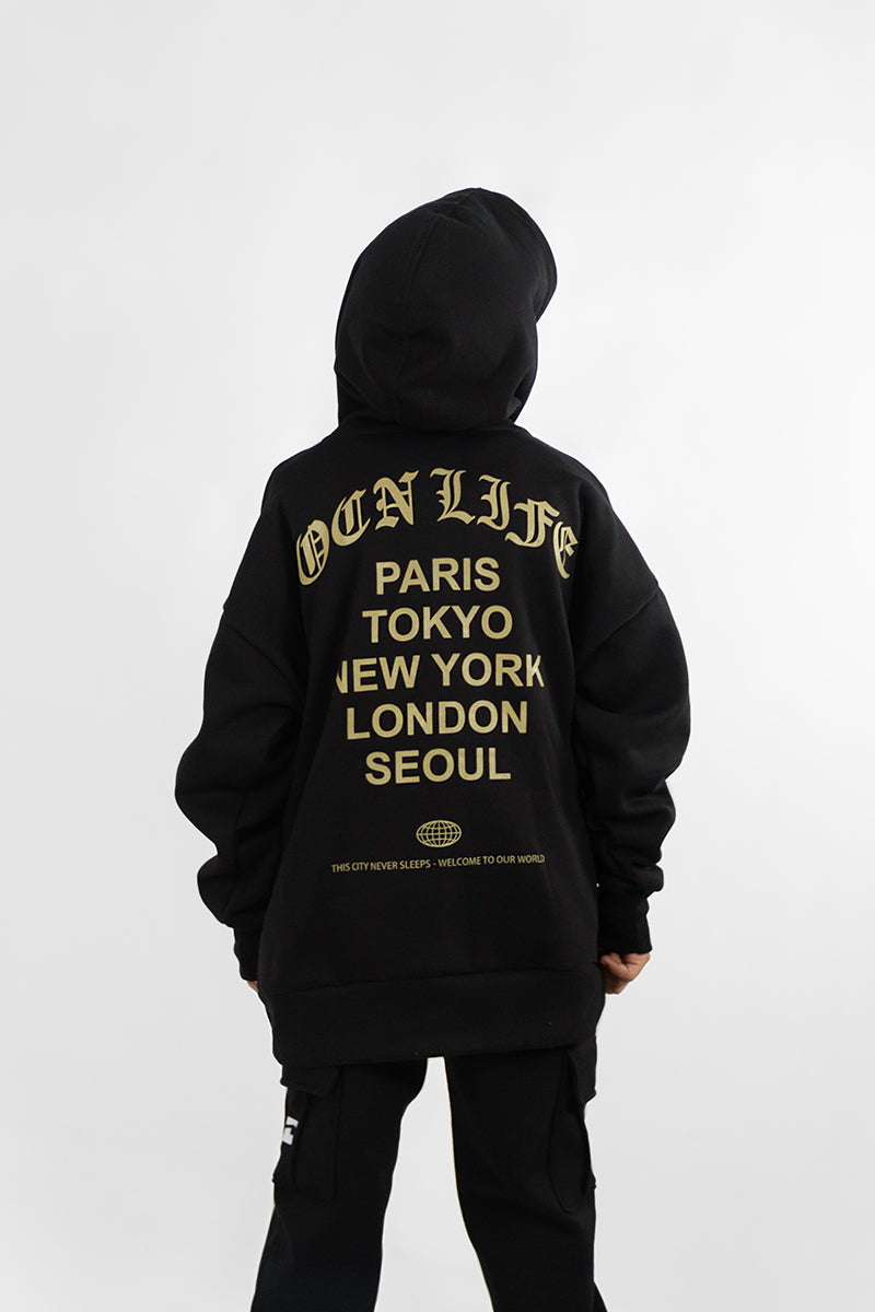 Buzo Ocn Kids Gothic Wave Negro 601M9