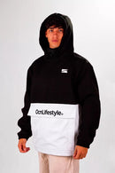 Anorak Ocn Castor Importado Negro/Blanco