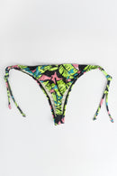 Bikini Ocn M Parte Inferior Blake Less C/Tiras Est Hoj Verde/Rosa