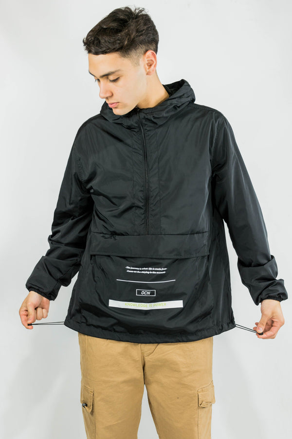 Anorak Ocn Rompeviento Unisex Rainier Negro 164