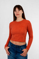Remera Manga Larga Ocn Linr Ladrillo (Producto Outlet)